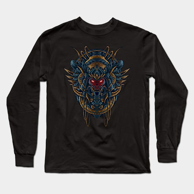 Devil samurai oni Long Sleeve T-Shirt by vhiente